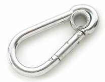 Karabijnhaken met ring  width=