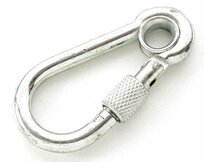 Karabijnhaken met schroef en ring  width=