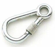 Karabijnhaken met vast oog en schroef din 5299E  width=