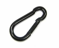 Karabijnhaken zwart  width=