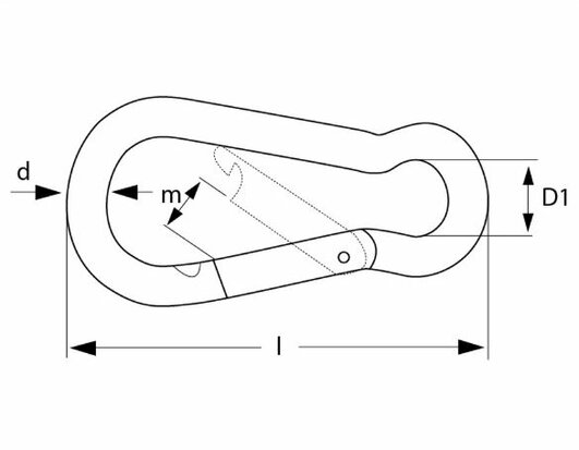 Aluminium Schlüsselanhänger mit Ring - Länge 77 mm