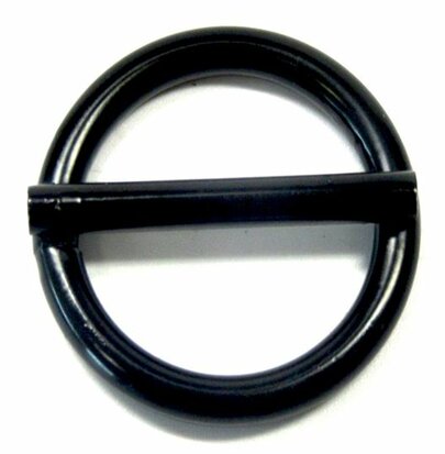 Ronde ring met pen zwart 25 x 4 mm