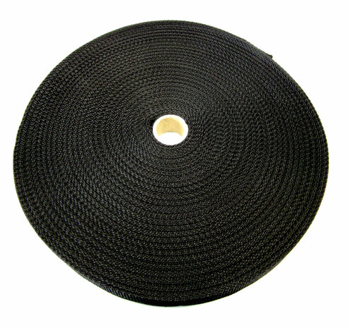 Band 25 mm zwart - 50 meter