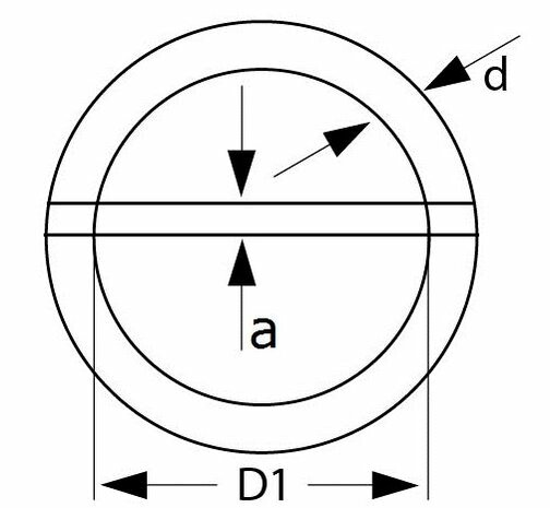 Ronde ring met pen 20 x 3,50 mm