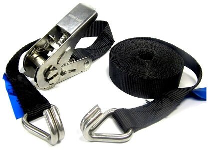 Eindloze spanband 6 meter RVS 2 delig