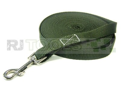 Honden looplijn olijfgroen - 10 meter
