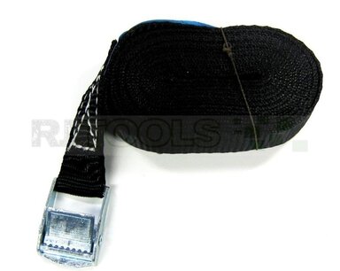 Spanbandje -  5 meter - zwart