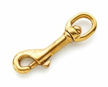 Musketon messing ronde wervel 13 mm