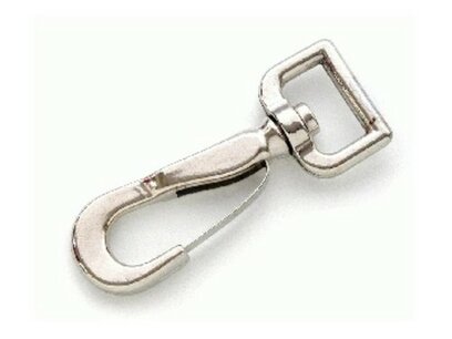 Musketon rechthoek wervel 22 mm.