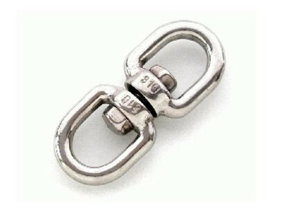 Wervel rond 8 mm rvs.