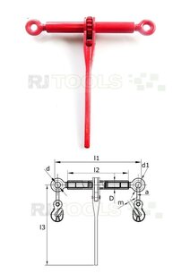 Kettingspanner 10 mm met ogen