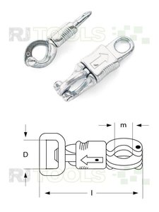 Panikhaken - Länge 104 mm - verzinkt