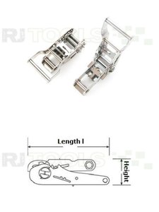 Spannratsche mit breitem Handgriff - für Bandbreite 25 mm - rostfreier Edelstahl