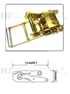 Spanratel 75 mm smalle handgreep