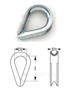 Kausche - Rillenweite 6 mm - verzinkt