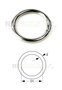 Ronde ring vernikkeld 25 x 3,5 mm