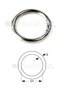 Ronde ring vernikkeld 30 x 4 mm