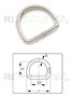 D-Ring - Breite 47 mm - rostfreier Stahl